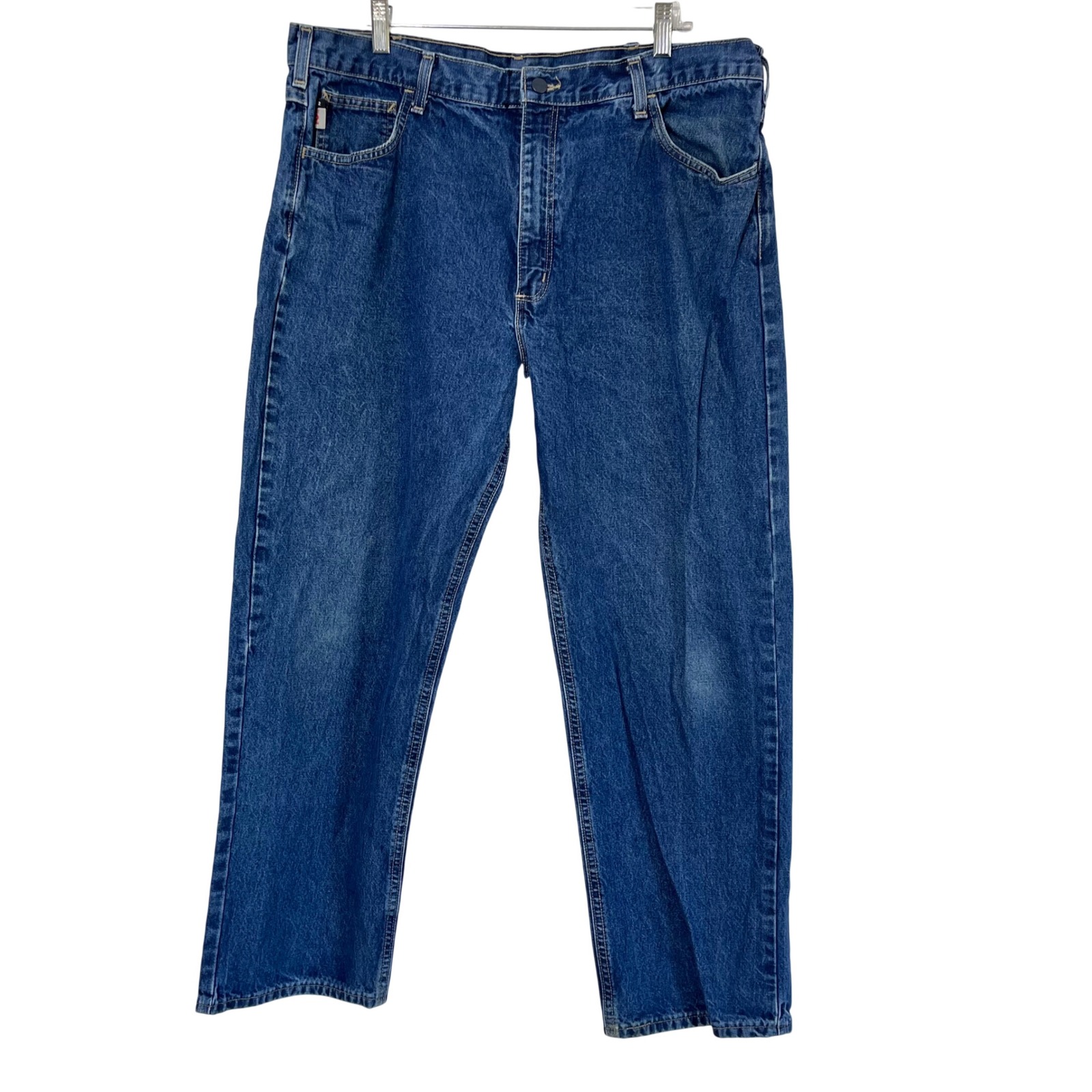 Carhartt Fr Relaxed Fit Jeans Mens 40x30 Blue Flame Resistant Frb100-Dnm Cat 2